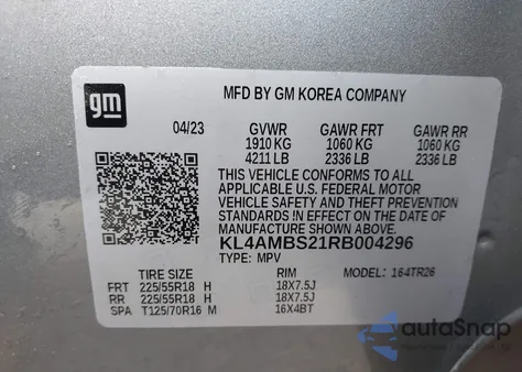 2024 Buick Encore Gx Preferred Fwd z USA, uszkodzony, nr VIN KL4AMBS21RB004296